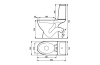 Унітаз-компакт ЕКО 2000 (031): механічна зливна система на 3/6 + косий злив + нижній підвід + кришка поліпропіленова зображення 3