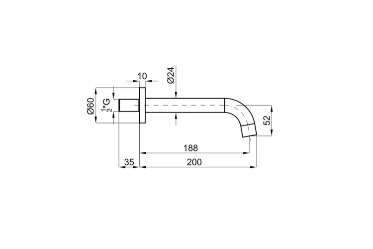 ROUND Вилив на ванну, chrome (100299129) зображення 3