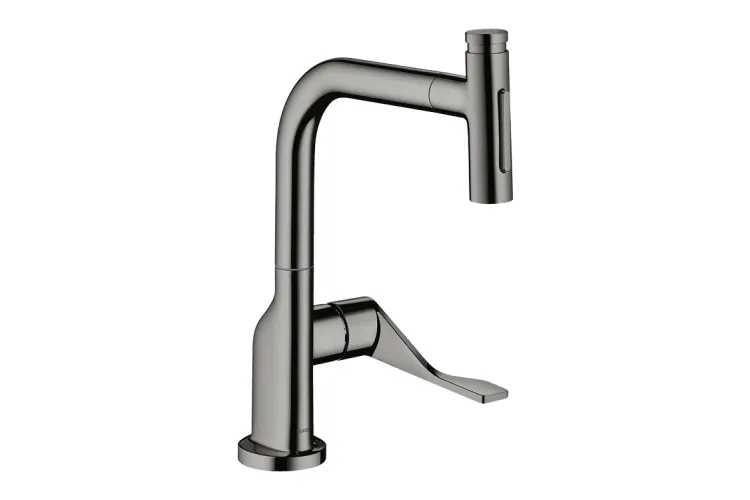 Змішувач Axor Citterio Select 230 2jet для кухні з витяжним виливом, Polished Black Chrome (39863330) image 1