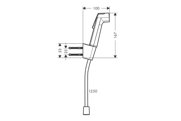 Гігієнічний душ S EcoSmart зі шлангом 1,25 м та тримачем, Brushed Bronze (29238140) image 2