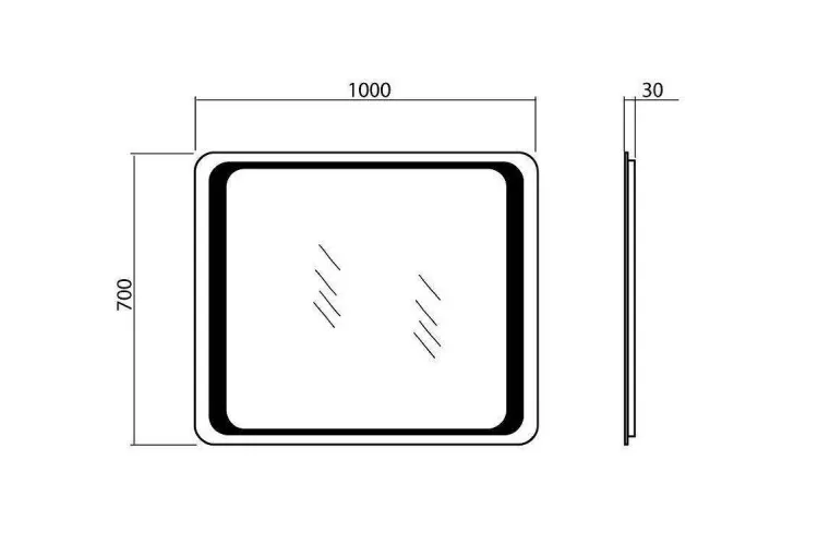 Дзеркало ОМЕГА 100 см з LED підсвіткою image 3