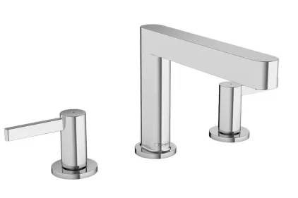 Змішувач Finoris 160 для умивальника на 3 отвори з донним клапаном push-open, Chrome (76034000)