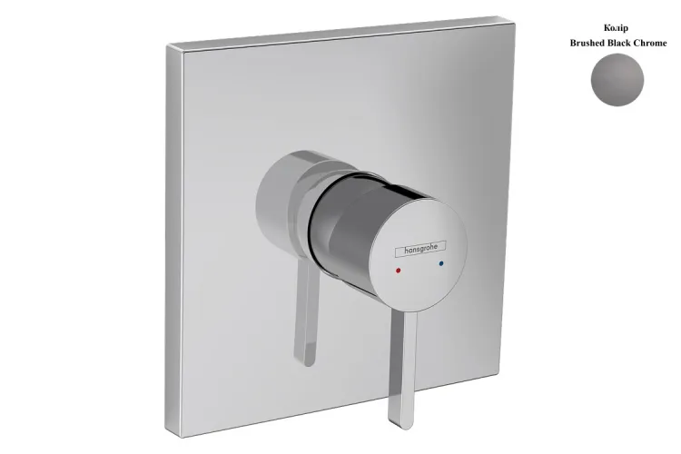 Змішувач Finoris прихованого монтажу для душу, Brushed Black Chrome (76615340) зображення 1