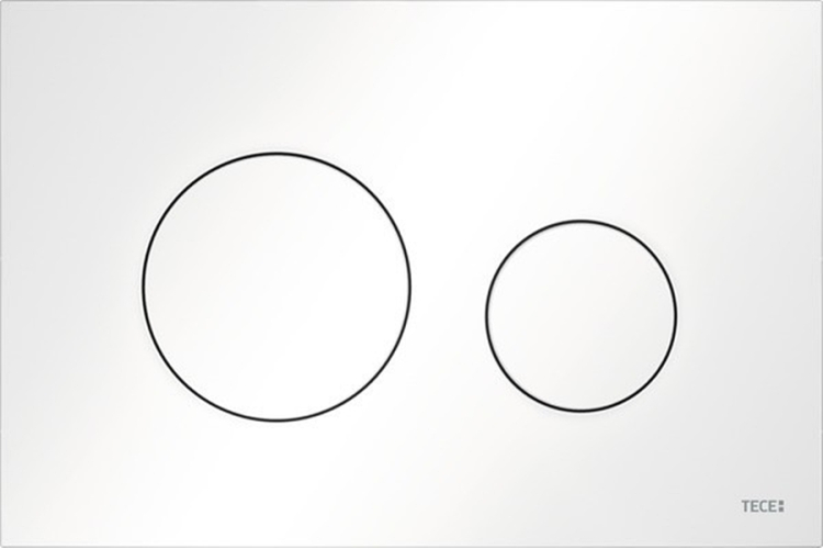 Панель змиву TECELoop з двома клавішами, біла, пластик  (9240920) image 1