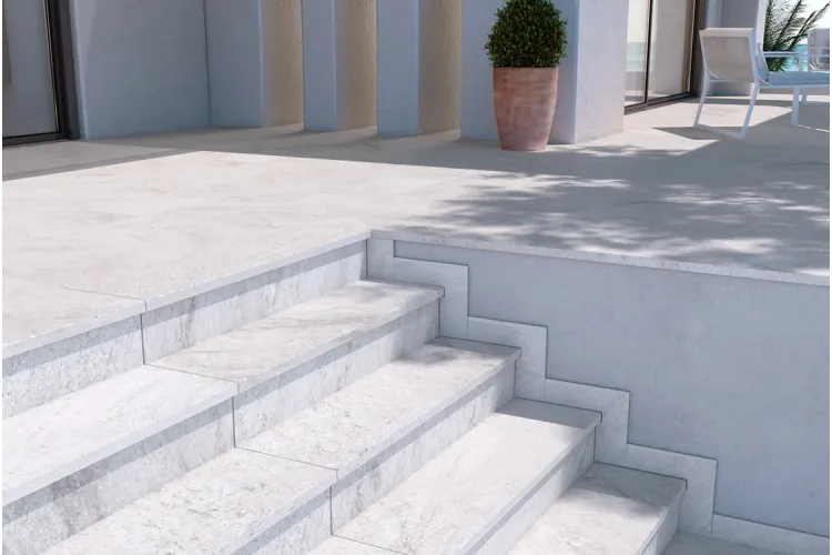 WHITE STONE SQUARE STAIR TREAD 120х31.7 (сходинка) image 2