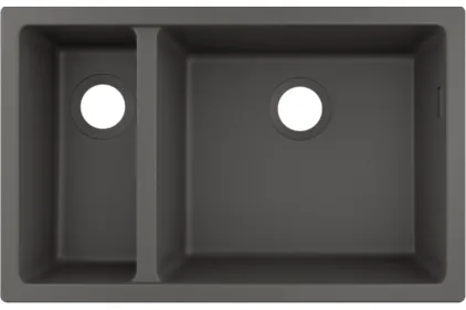 Кухонна мийка S510-U635 під стільницю 710х450 дві чаші 180/450 Stonegrey (43433290) 