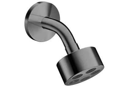 Верхній душ Axor One 75 1jet EcoSmart зі стіновим кронштейном, Polished Black Chrome (48490330)