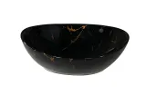 MIEL Умивальник накладний без отвору під змішувач 37x29,5x12, glossy blackgold