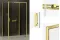 Душова кабіна PRIME LIGHT GOLD RIGHT 100x100x200 прозоре скло ACTIVE SHIELD 6мм