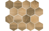 UNIWERSALNA MOZAIKA PRASOWANA WOOD NATURAL MIX HEKSAGON MAT 22x25.5 (мозаїка) зображення 1