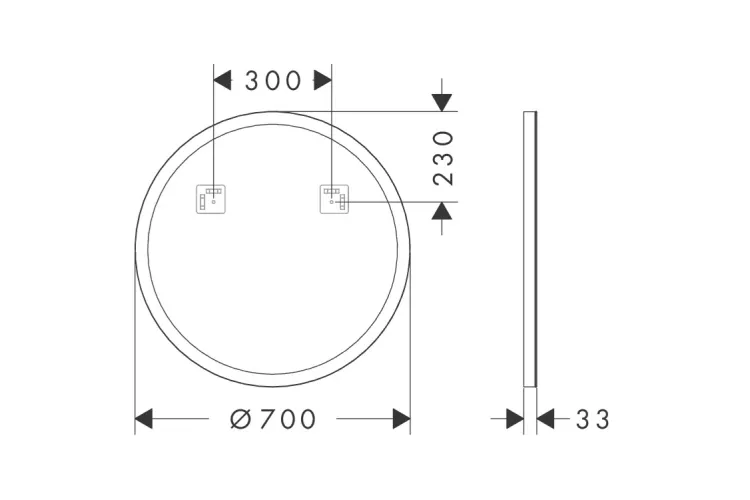 Xarita Lite S кругле дзеркало із LED підсвіткою по периметру 700/30 Matt White (54966700) зображення 7