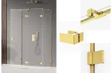 Душова кабіна прям. AVEXA GOLD SHINE 100x90x200 R скло clear ACTIVE SHIELD 6мм
