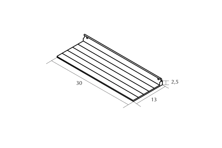 Поличка під профіль, 30x2.5x13 (100331947) image 2