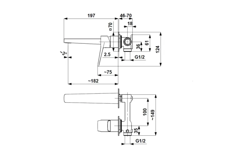 Змішувач для умивальника прихованого монтажу MALAGA pvd gun metal 4529-810-61 image 4