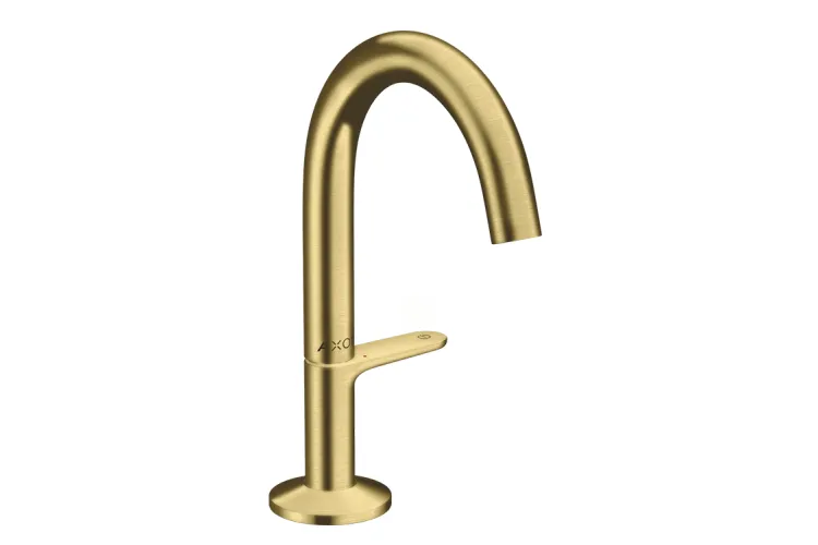 Змішувач One Select 140 для умивальника з донним клапаном push-open, Brushed Brass (48010950) зображення 1