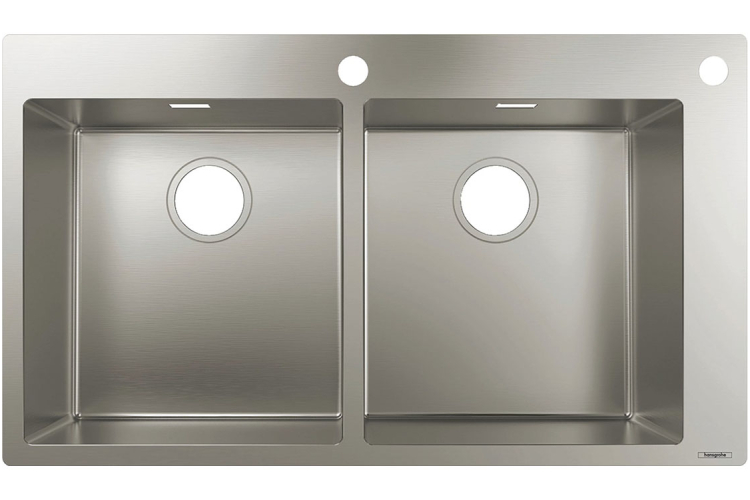 Кухонна мийка S712-F765 на стільницю 2х35d 865х500 дві чаші 370/370 (43311800) Stainless Steel image 1