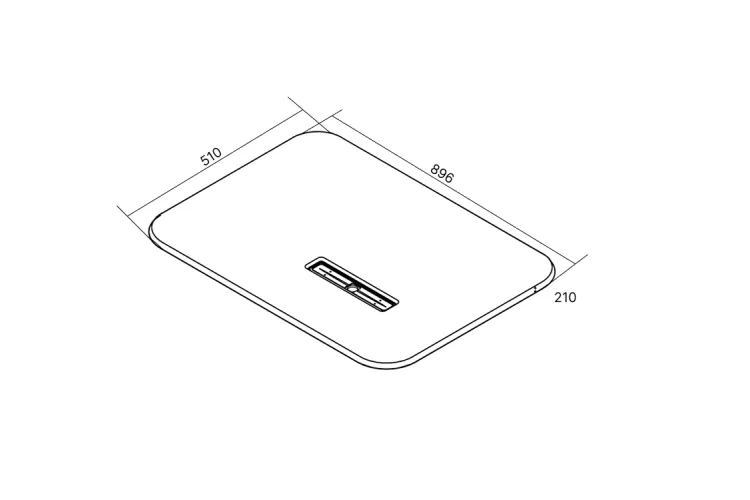 Умивальник меблевий ETERNA 89 см, молібденіт, 219943 image 2
