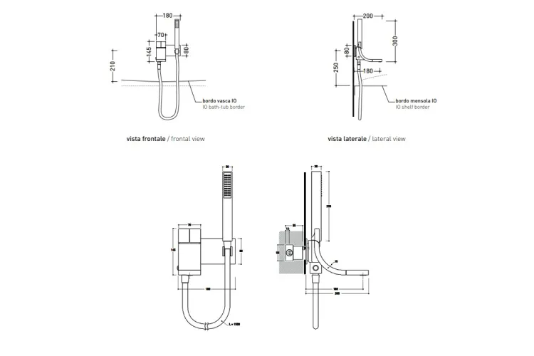 SI Змішувач для ванни прихованого монтажу з ручним душем (SI2081) зображення 3