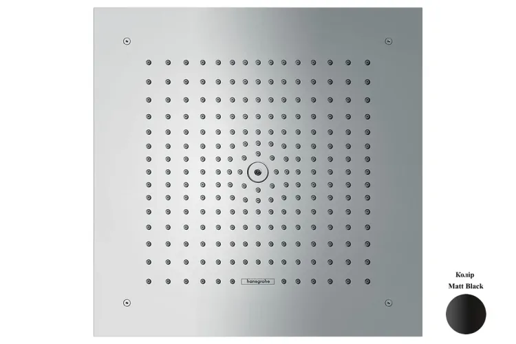 Верхній душ  Raindance E 400х400 1jet вбудований EcoSmart 9 l/ min, Matt Black (26253670) зображення 1