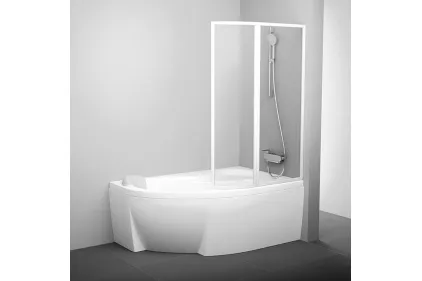 Шторка для ванни VSK2 Роса II 170 R Transparent Білий 76PB0100Z1
