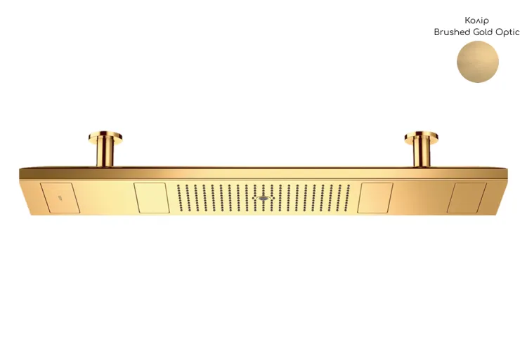 Верхній душ Axor ShowerHeaven 1200х300 4jet без підсвітки, Brushed Gold Optic (10637250) image 1