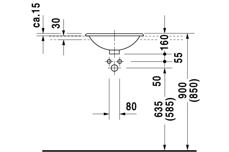 ARCHITEC Умивальник вбудований на стільницю D 45 см (0318450000) image 3