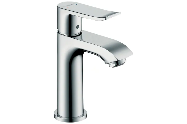 Змішувач Metris 100 для умивальника без донного клапана (31186000) зображення 1