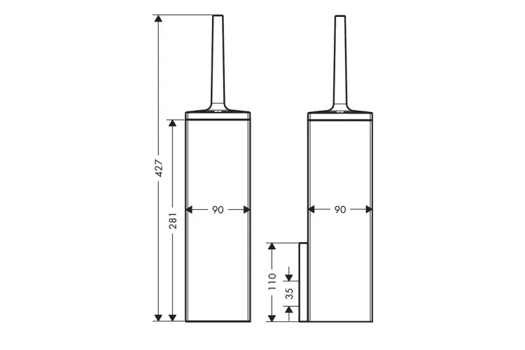 Йоржик підвісний Axor Universal Rectangular, Brushed Nickel (42655820) image 2