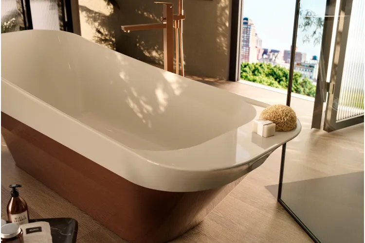 SQUARE, Змішувач підлоговий для ванни, brushed copper (100281868) зображення 2