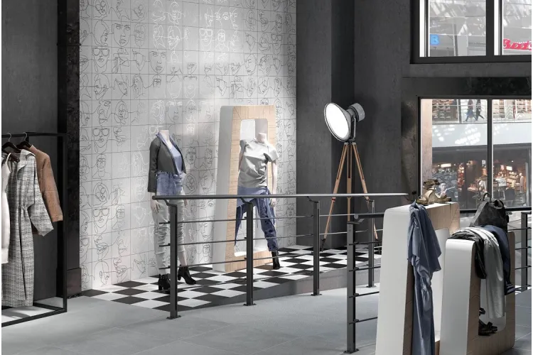 FACE LINE WHITE 25x25 (плитка для підлоги і стін) image 6