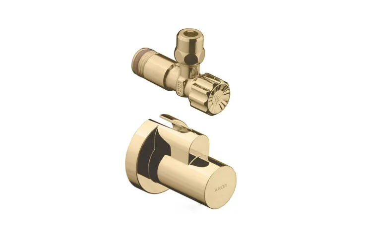 Кран кутовий Axor G 1/2"х3/8 з декоративною накладкою 51307990 Polished Gold Optic зображення 1