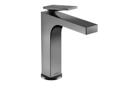 Змішувач Axor Citterio 160 Lever rhombic cut для умивальника з донним клапаном, Polished Black Chrome 39081330
