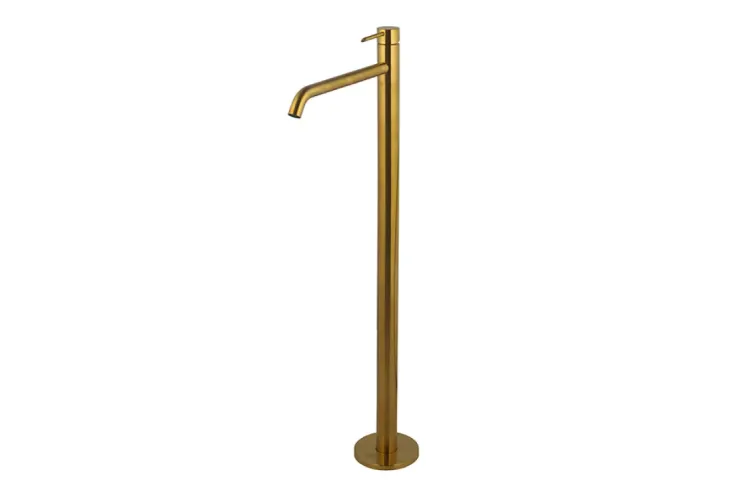ROUND, Змішувач підлоговий для умивальника, brushed gold (100355364) зображення 1