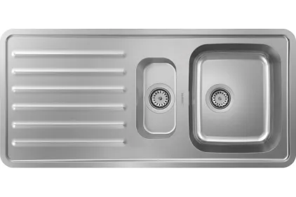 Кухонна мийка S4111-F540 на стільницю 1075х505 з сифоном (43342800) Stainless Steel