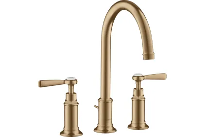 Змішувач Axor Montreux 180 для умивальника на 3 отвори Lever 16514140 Brushed Bronze