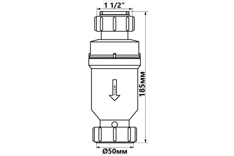 Сифон із зворотним клапаном 1 1/2”x50мм MACVALVE-18 image 3