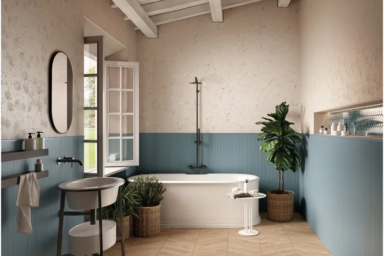 TRUE COLOR GROOVE BLUE MATT RT 50х120 (плитка настінна) fTDY зображення 3