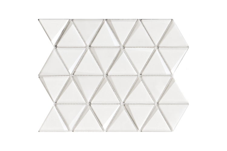 G133 EFFECT TRIANGLE WHITE 31x26 (мозаїка) зображення 1