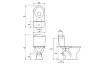 Унітаз-компакт МЕРІДА 114 010 3/6, механічний злив,горизонтальний злив, бокове підведення з сидінням поліпропіленовим, пластикове кріплення зображення 5