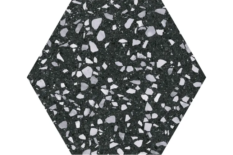 VENICE BLACK HEX 22x25 (шестигранник) (плитка для підлоги і стін) image 2