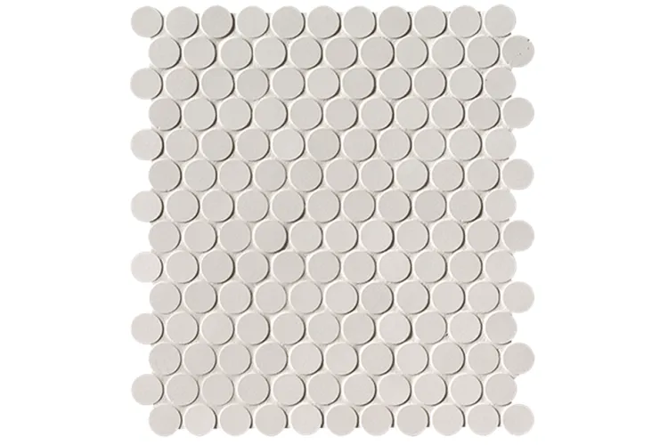 MILANO&FLOOR BIANCO ROUND MOSAICO MATT 29.5х32.5 (мозаїка) FNSV image 1