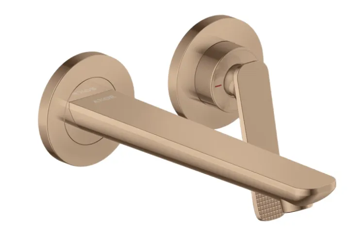 Змішувач Axor Citterio C 195 Cubic cut для умивальника зі стіни, Polished Red Gold (49111300) зображення 1