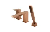 SQUARE, Зовн. частина врізного змішувача на борт ванни на 3 отвори, brushed copper (100284635)