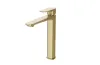 Змішувач д/умивальника LARGA, високий, золото мат зображення 1