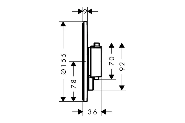 Термостат прихованого монтажу Ecostat Comfort S на 1 функцію, Chrome (33714000) image 3