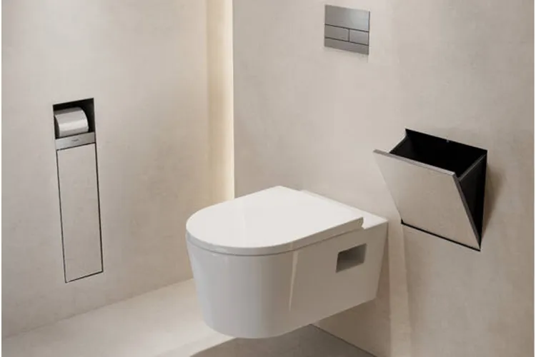 XtraStoris Rock Вбудов.відро д/сміття 4л з дверцятами, під плитку 30х30х10см, Brushed Stainless Steel (56089800) зображення 2