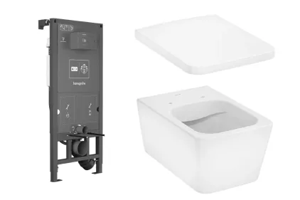 Унітаз підвісний EluPura Q в комплекті з інсталяцією iFrame 60301100