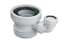 Коліно-підключення до WC коротке 120 мм. просте, з отвором 40 мм WC-CON1D image 1