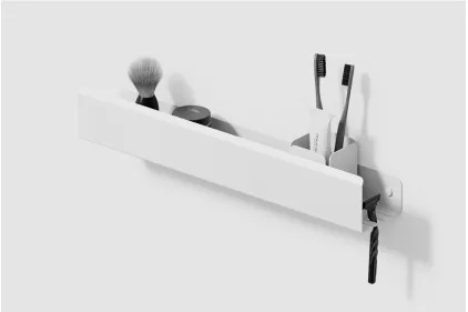 Полиця "LOFT" 500 гачок R, RAL9016 white mat