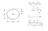 Умивальник під стільницю VARIFORM овальний, без отвору під змішувач, з переливом, білий 50 см (500.753.01.2) зображення 3